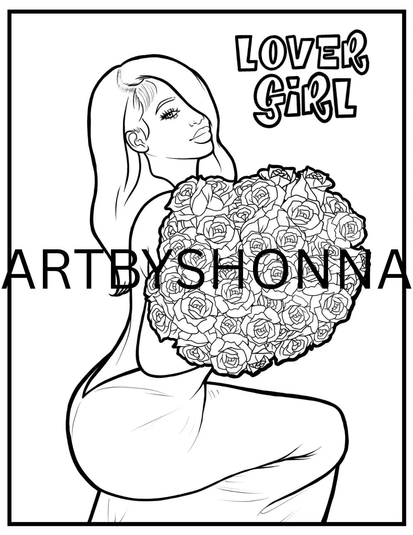 Coloring Pages Bundle Valentines Day Edition Art x SJK