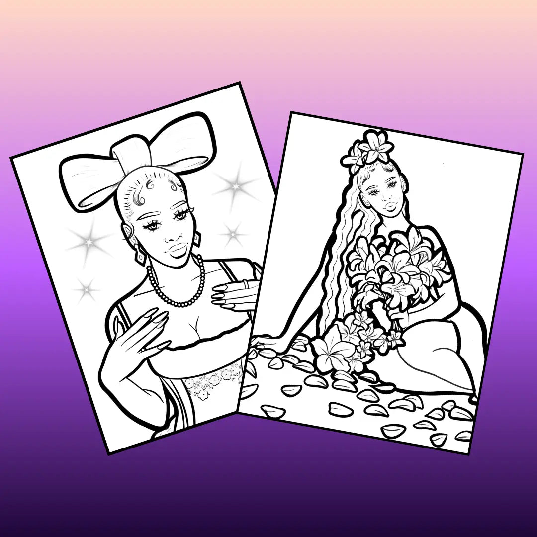 Soft Melaniny Vol. 3 – Instant Digital Download Digital Coloring Book Art x SJK