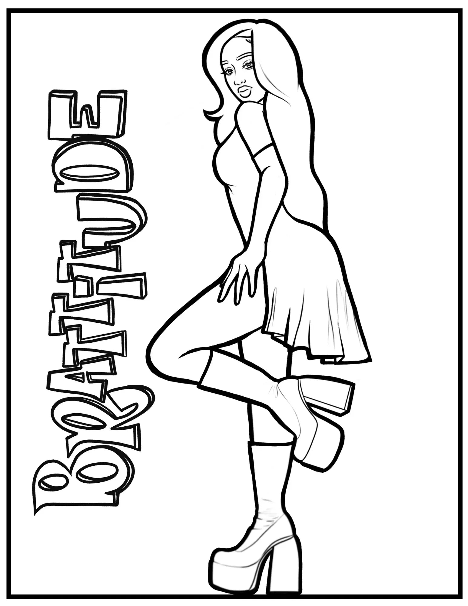 Soft Melaniny Vol. 2: A Soft Girl Coloring Book for Black Women Portrait Style Art x SJK