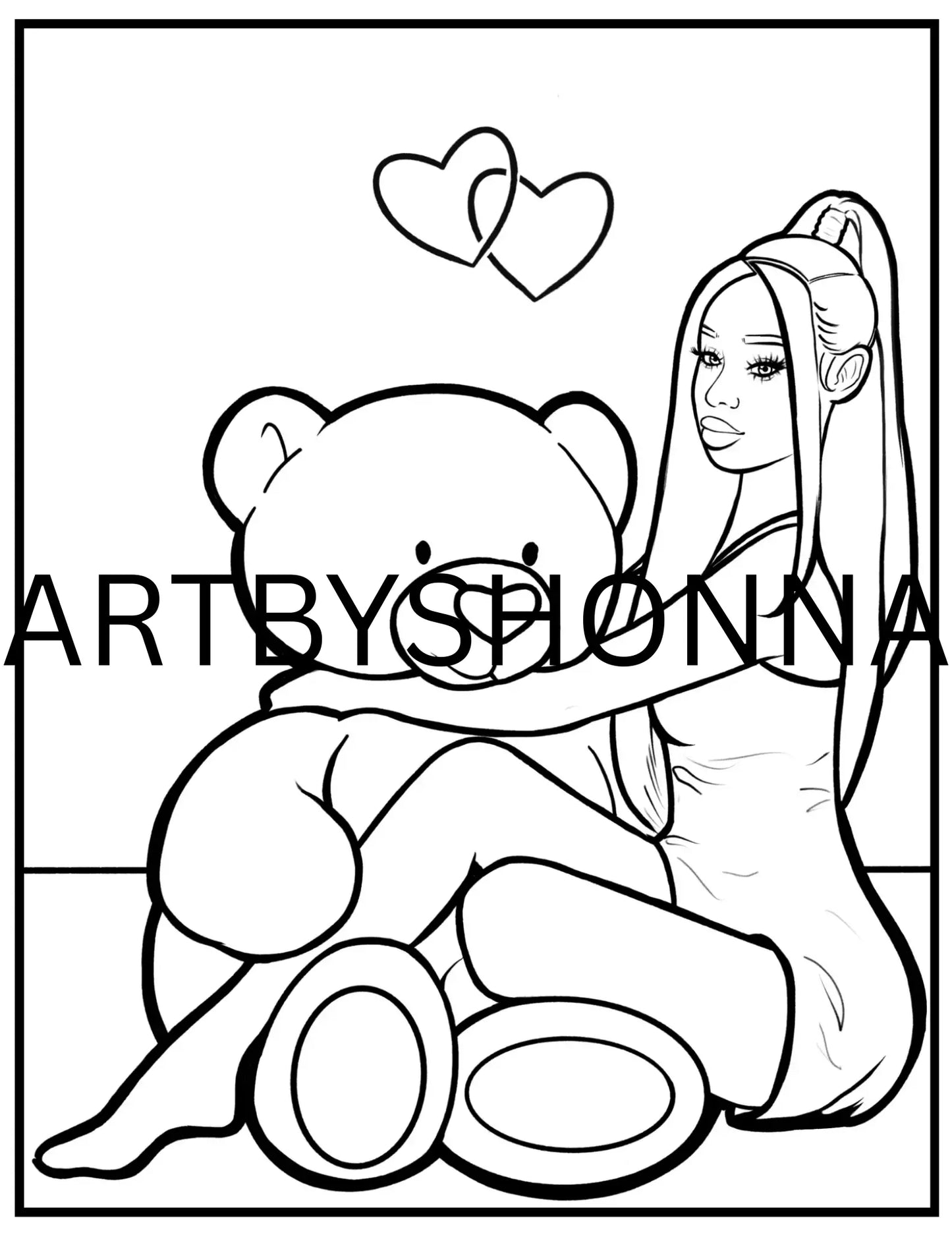 Coloring Pages Bundle Valentines Day Edition Art x SJK