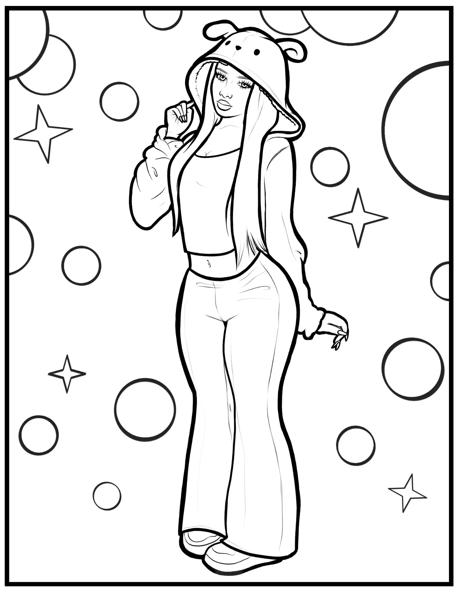 Soft Melaniny Vol. 2: A Soft Girl Coloring Book for Black Women Portrait Style Art x SJK
