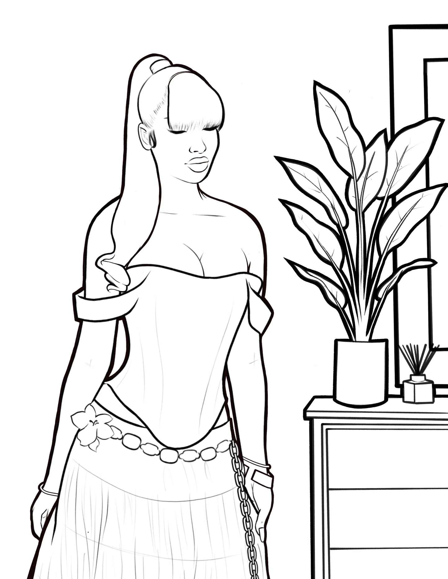 Soft Melaniny Digital Coloring Book for Black Women Art x SJK